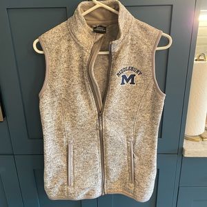 Middlebury College Women’s XS heathered grey gray vest Charles River Apparel